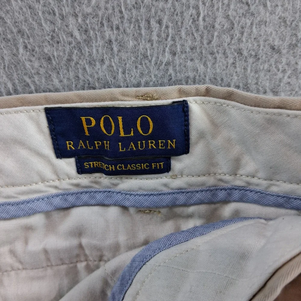 Polo Ralph Lauren Shorts Mens 36 Tan Stretch Classic Fit Chino Khaki Modern Prep